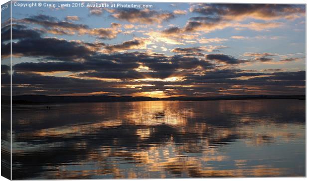  Poole Harbour Christmas Sunset Canvas Print by Craig Lewis