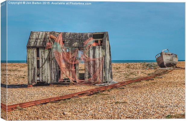  The old net shed Canvas Print by Jon Barton