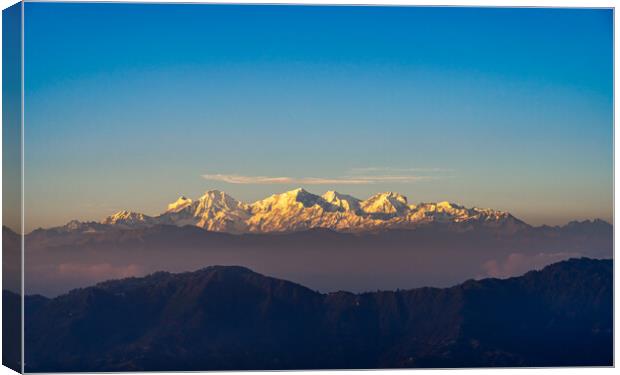Shining Mount Ganesh range Canvas Print by Ambir Tolang