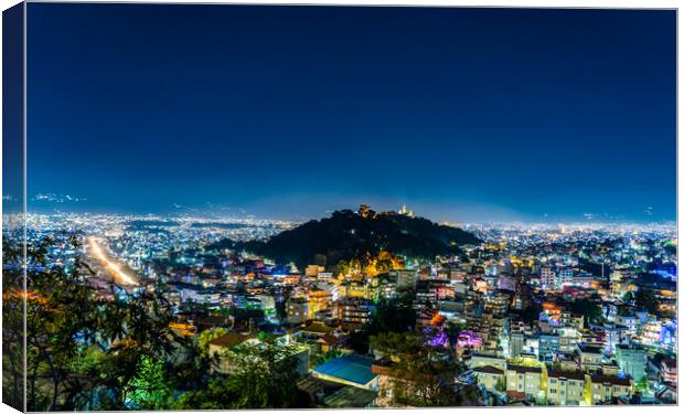 Night view of kathmandu city Canvas Print by Ambir Tolang