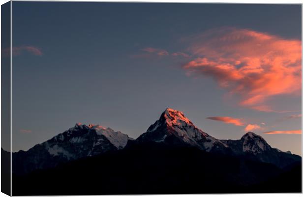 Mount Annapurna Canvas Print by Ambir Tolang