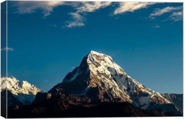 Shining Mount Annapurna South  Canvas Print by Ambir Tolang