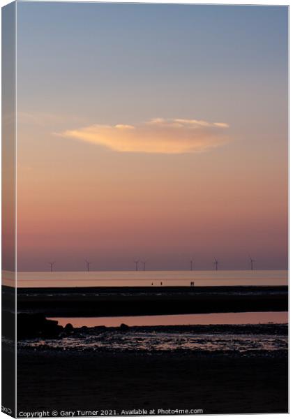 Talacre Cloud Canvas Print by Gary Turner