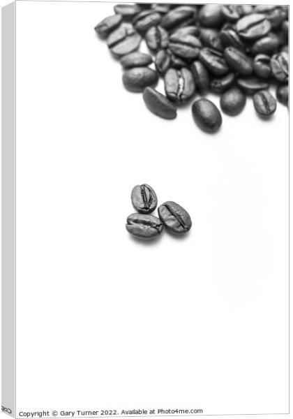 Pile of Coffee Beans Canvas Print by Gary Turner
