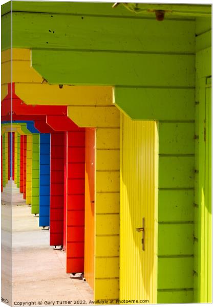 Scarborough Beach Huts III Canvas Print by Gary Turner