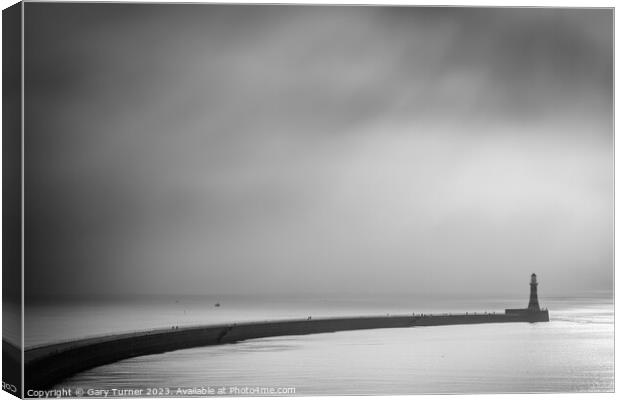 Roker Pier Canvas Print by Gary Turner