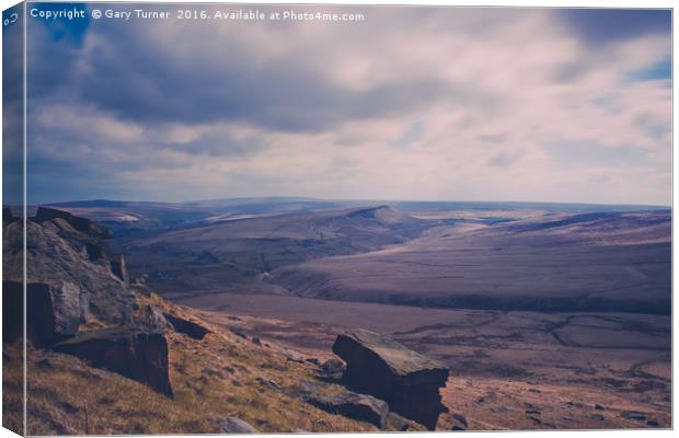 On Marsden Moor - Colour Canvas Print by Gary Turner