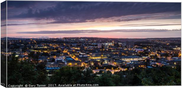Sunset over Halifax Canvas Print by Gary Turner