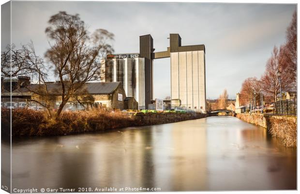 Sugden's Old Flour Mill Tower Canvas Print by Gary Turner