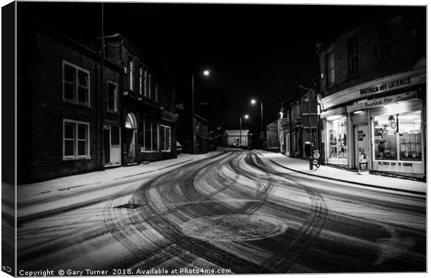 Rastrick in the Snow Canvas Print by Gary Turner