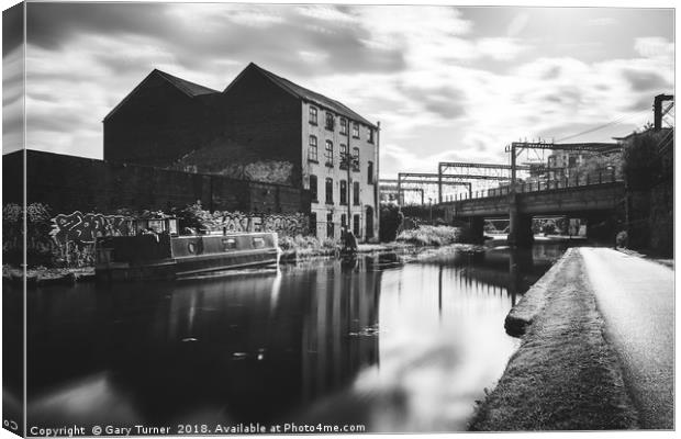 Mill on the Canal Canvas Print by Gary Turner