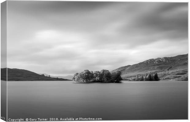 Island on Loch Tarff Canvas Print by Gary Turner