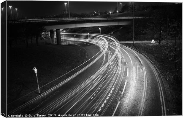 Leeds Curve Monochrome Canvas Print by Gary Turner