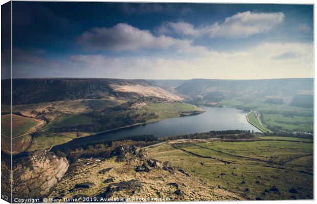 Dovestones from Aldermans Hill Canvas Print by Gary Turner