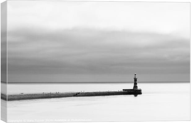 Roker Pier Lighthouse Canvas Print by Gary Turner