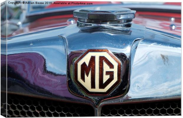  Vintage MG Canvas Print by Adrian Beese
