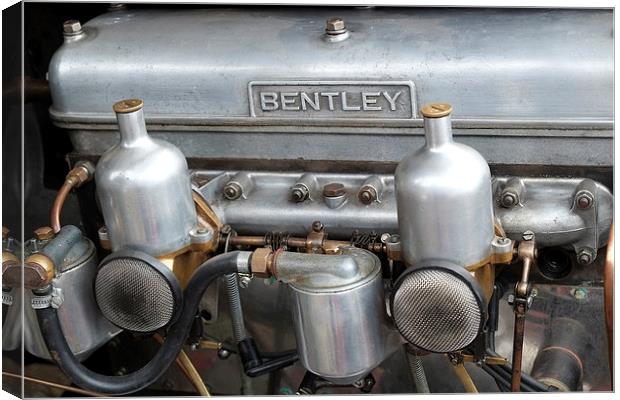  41/2 litre Bentley motor Canvas Print by Adrian Beese