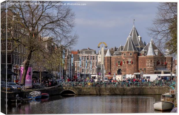 Custom House, Red Light District Amsterdam Canvas Print by Adrian Beese