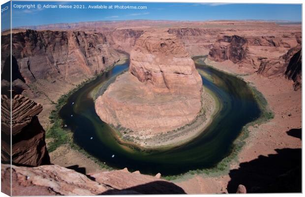 Horseshoe Bend Colorado Canvas Print by Adrian Beese