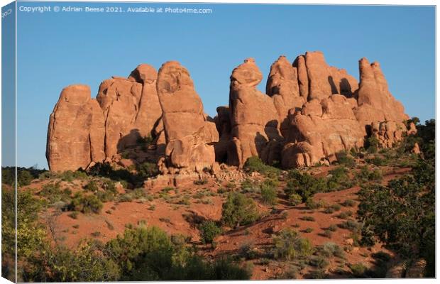 Devils Garden early morning in Arches National Park Canvas Print by Adrian Beese