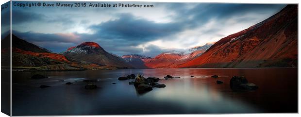 Red Wast Water Canvas Print by Dave Massey
