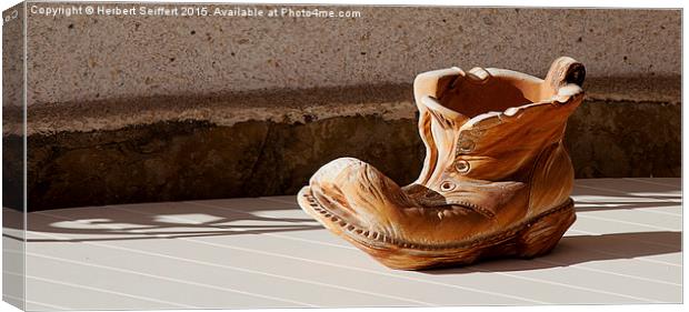  Old brown shoe Canvas Print by DeniART 