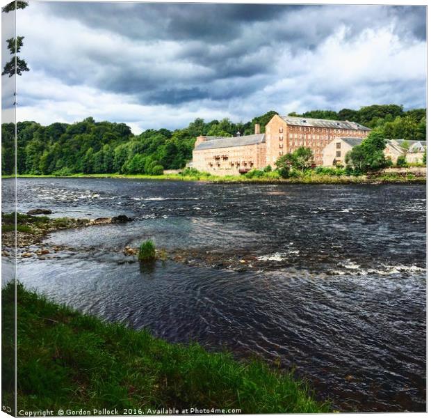 River Tay Stanley Mills Canvas Print by Gordon Pollock