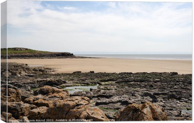 Beach Porthcawl Wales Canvas Print by Kevin Round
