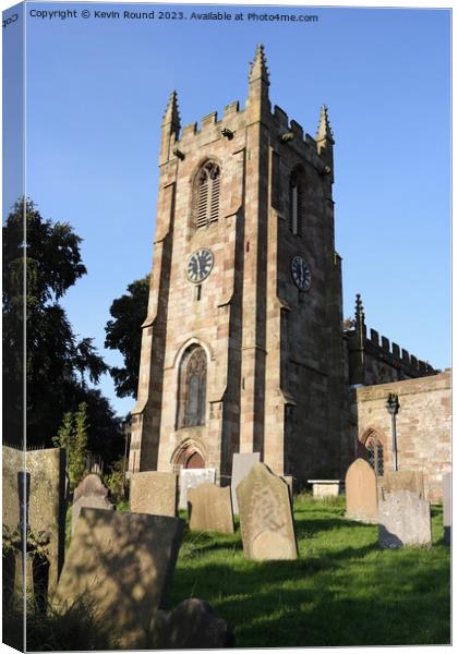 Hartington church building  Canvas Print by Kevin Round