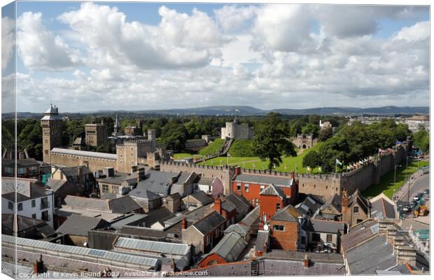 Cardiff castle panorama Canvas Print by Kevin Round