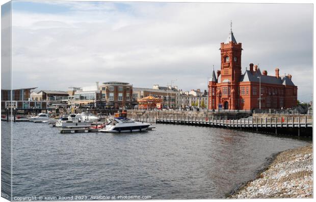Cardiff bay waterfront Canvas Print by Kevin Round