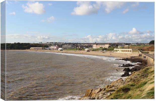 Barry Island Beach Canvas Print by Kevin Round