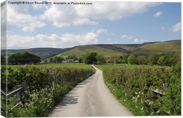 Edale Vale Derbyshire Canvas Print by Kevin Round