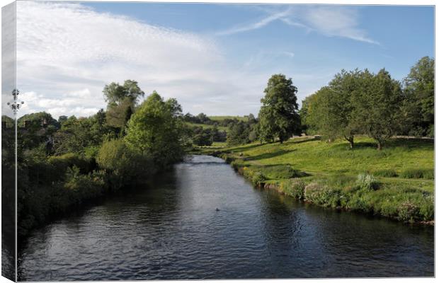 River Wye Bakewell Canvas Print by Kevin Round
