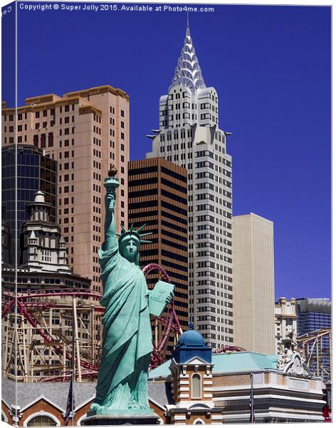 Statue of Liberty, Las Vegas, USA Canvas Print by Super Jolly