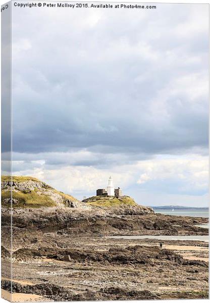  Mumbles Lighthouse Canvas Print by Peter McIlroy