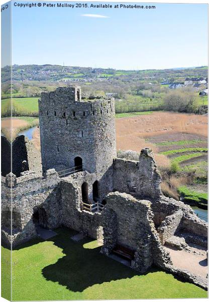  Kidwelly Castle Canvas Print by Peter McIlroy