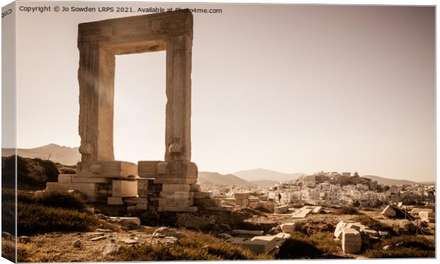 Temple Of Apollo, Naxos Canvas Print by Jo Sowden