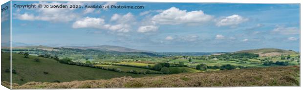Viewpoint on the B3212 Dartmoor Canvas Print by Jo Sowden