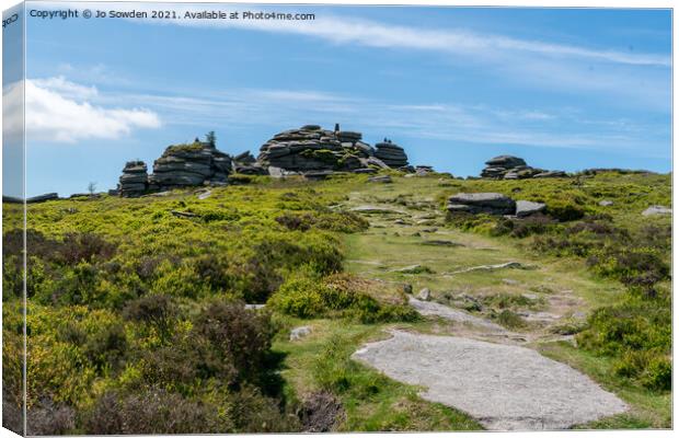 Bellever Tor Canvas Print by Jo Sowden