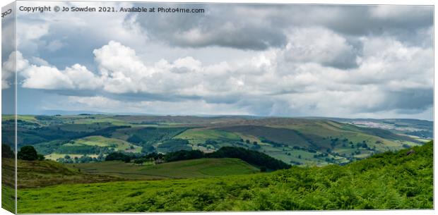 Hope Valley, from Owler Tor Canvas Print by Jo Sowden