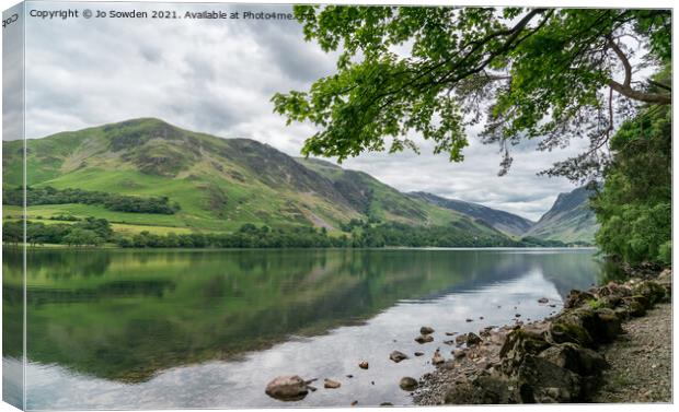 Buttermere Reflections Canvas Print by Jo Sowden