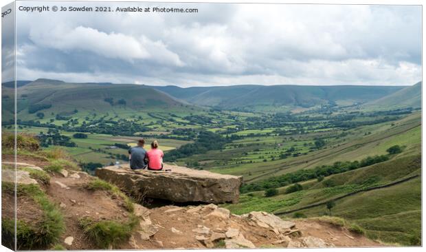 the View from Back Tor, The Peak District Canvas Print by Jo Sowden