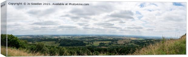 Sutton Bank Panorama Canvas Print by Jo Sowden