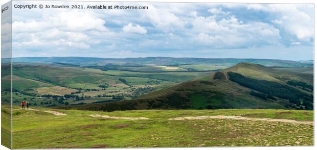 View from Mam Tor Canvas Print by Jo Sowden