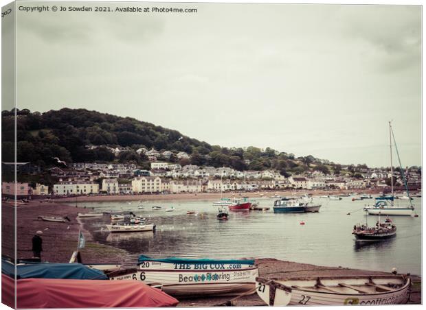 The Teignmouth to Shaldon Ferry, Devon Canvas Print by Jo Sowden