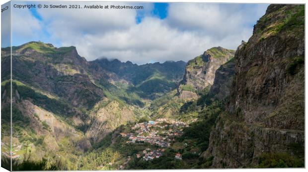 The Nuns Valley, Madeira Canvas Print by Jo Sowden
