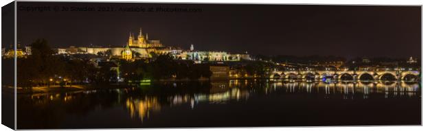 Prague at Night Canvas Print by Jo Sowden