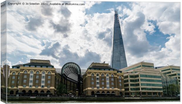 View from the Thames Canvas Print by Jo Sowden