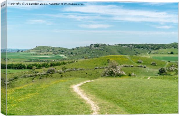 View from Ivinghoe Beacon Canvas Print by Jo Sowden